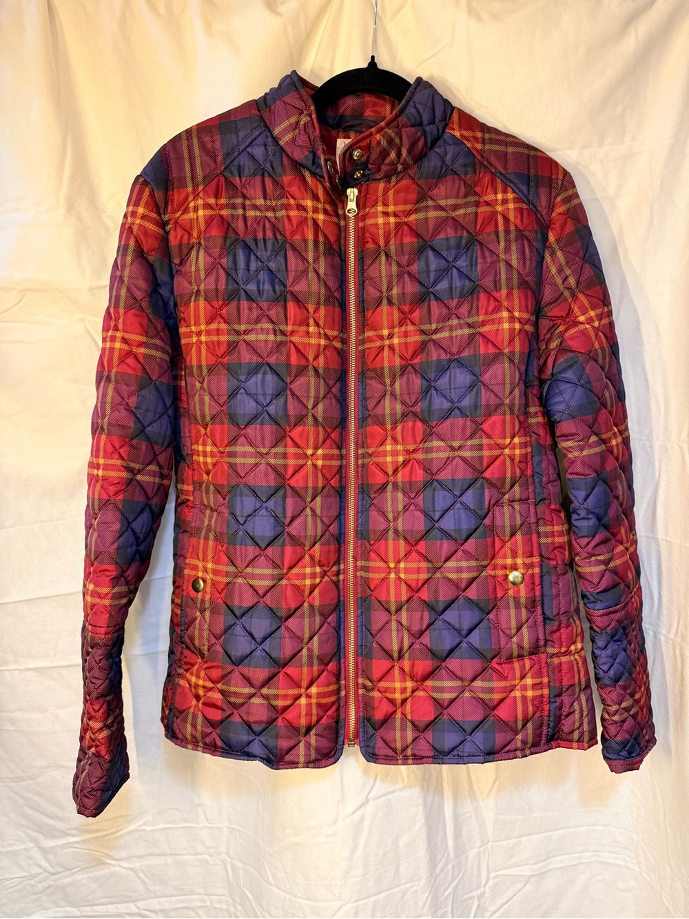 Quilted Plaid barn style Jacket fall flannel lightweight utility cozy plus size